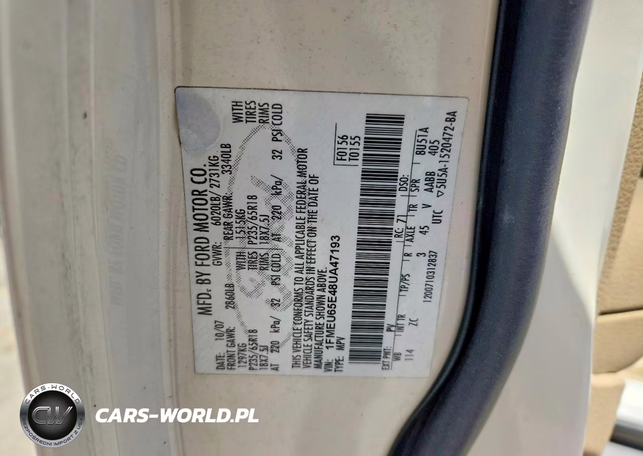 2008 Ford Explorer Limited VIN:1FMEU65E48UA47193 - 13