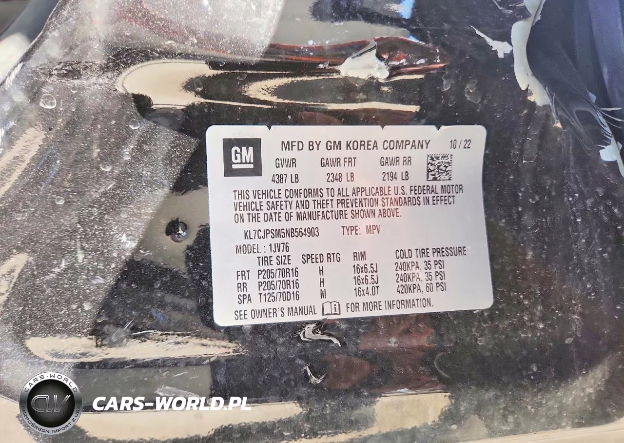 2022 Chevrolet Trax VIN:KL7CJPSM5NB564903 - 13