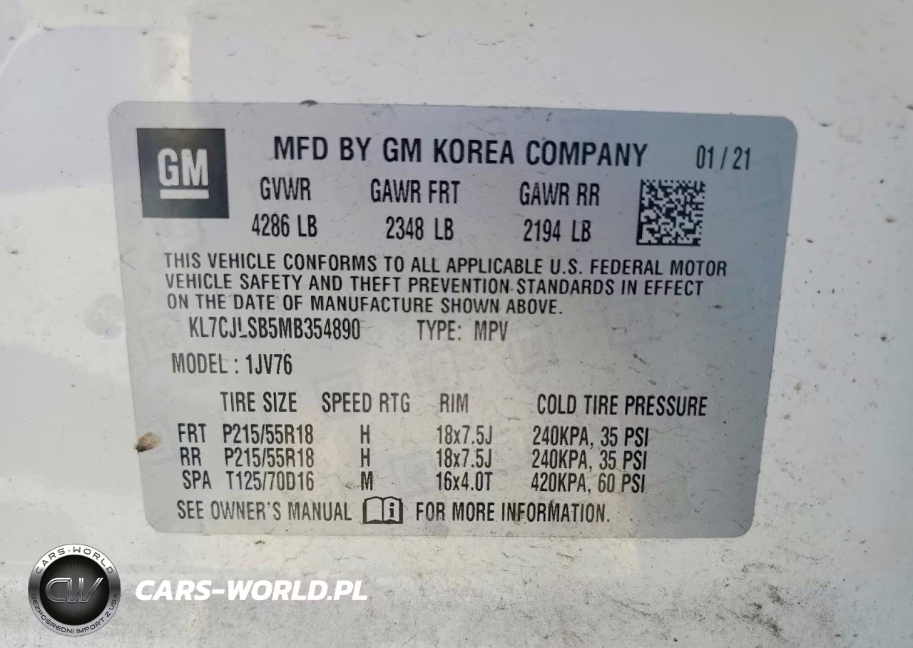 2021 Chevrolet Trax 1Lt VIN:KL7CJLSB5MB354890 - 13