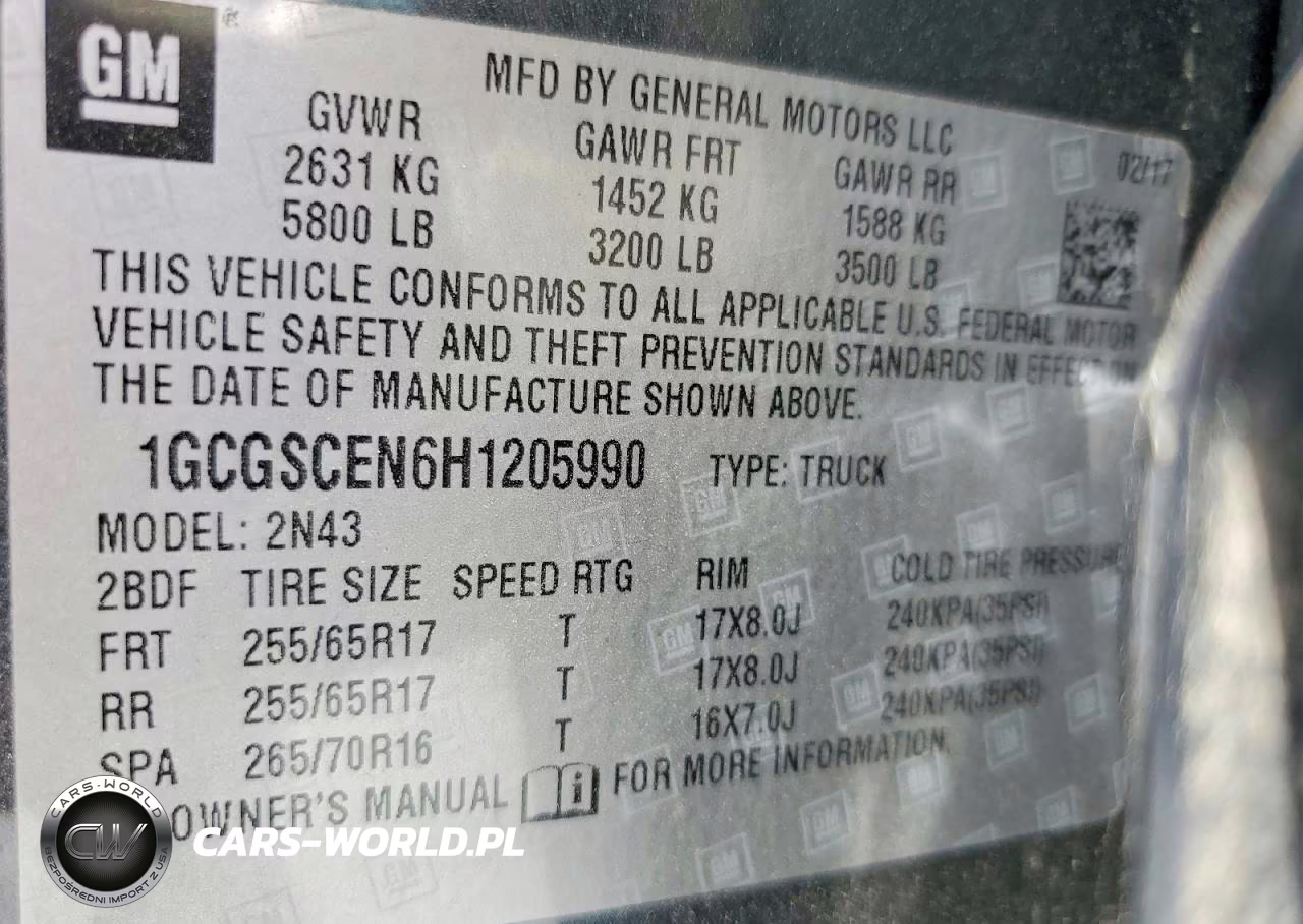 2017 Chevrolet Colorado Lt VIN:1GCGSCEN6H1205990 - 12