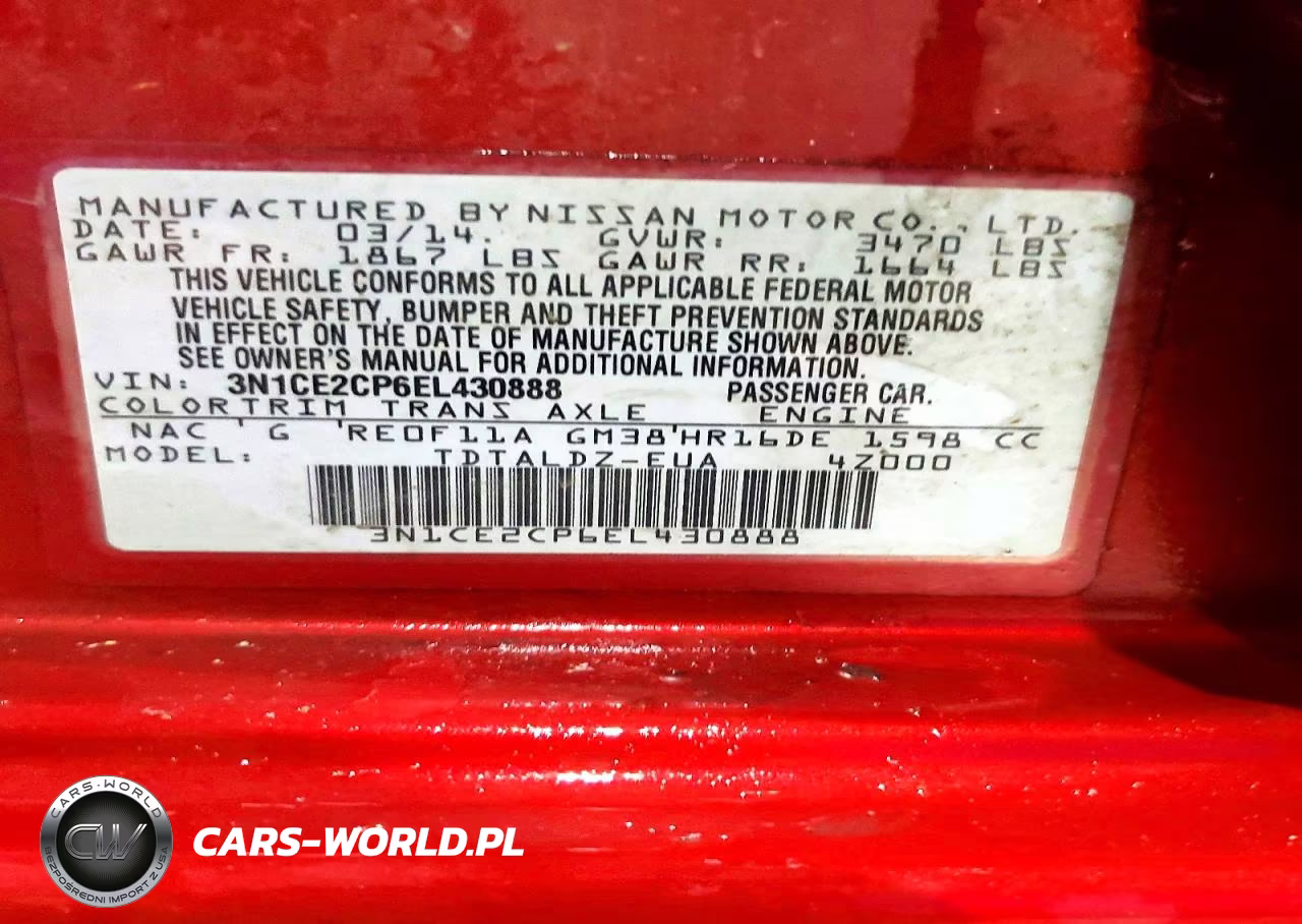 2014 Nissan Versa Note S VIN:3N1CE2CP6EL430888 - 12