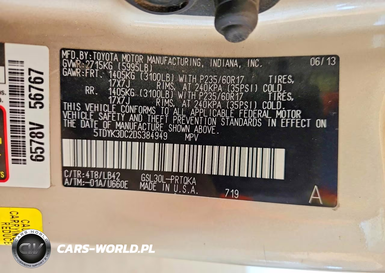 2013 Toyota Sienna Xle 8-Passenger VIN:5TDYK3DC2DS384949 - 12