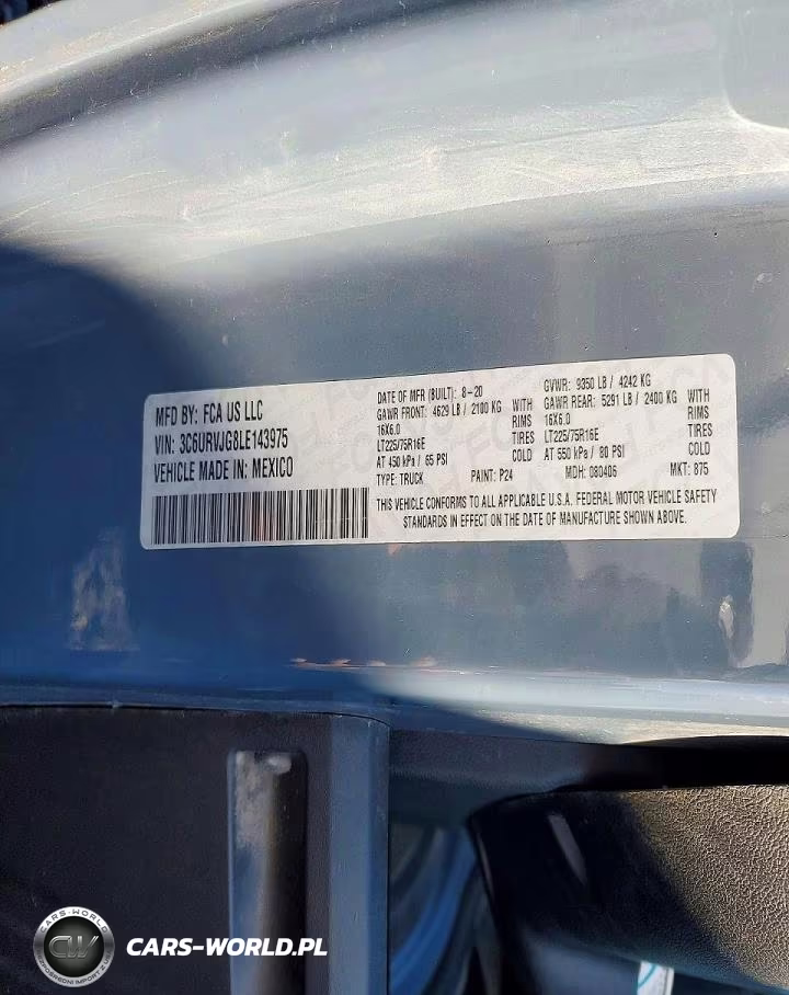 2020 Ram Promaster 3500 Delivery Van VIN:3C6URVJG8LE143975 - 13