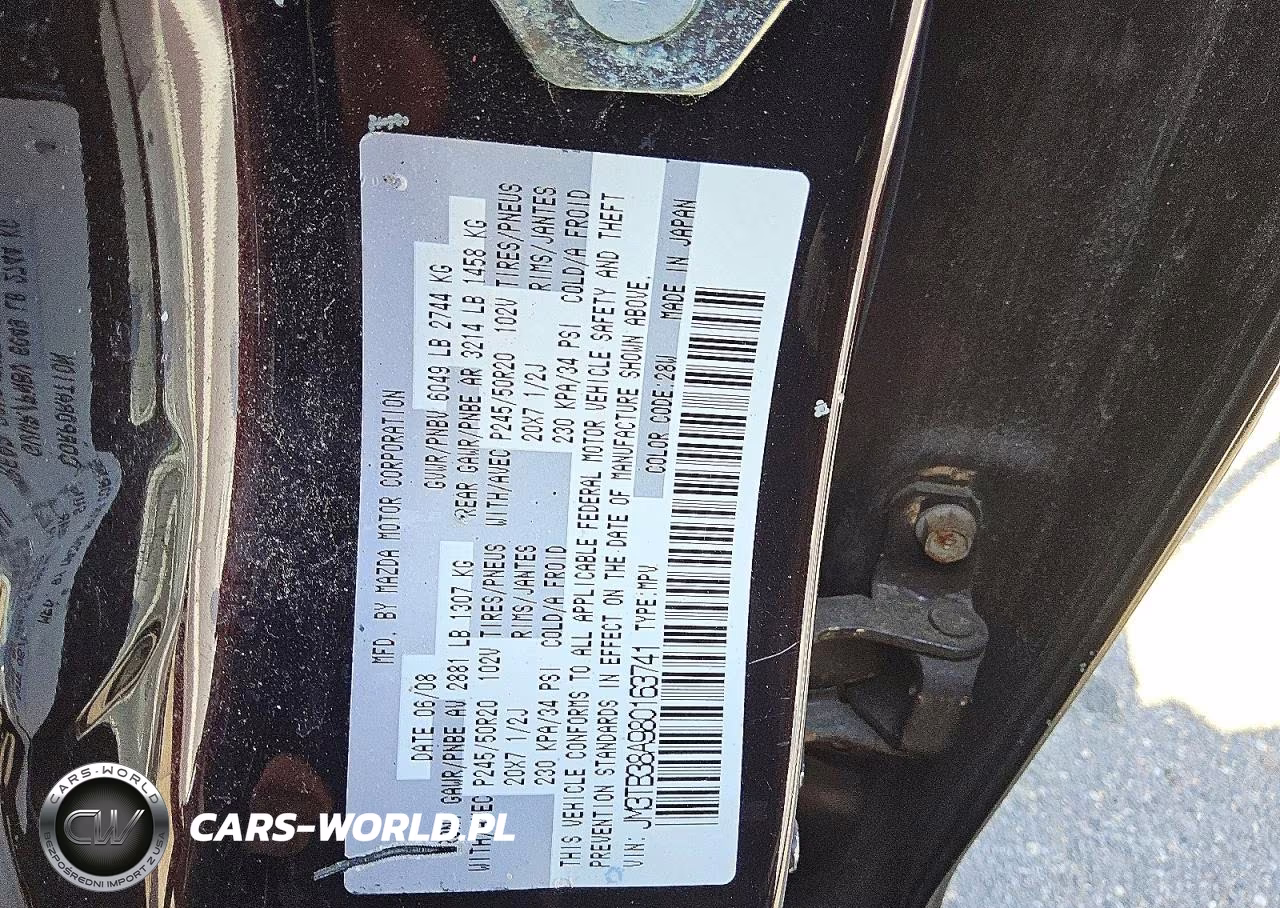 2008 Mazda Cx-9 VIN:JM3TB38A980163741 - 13