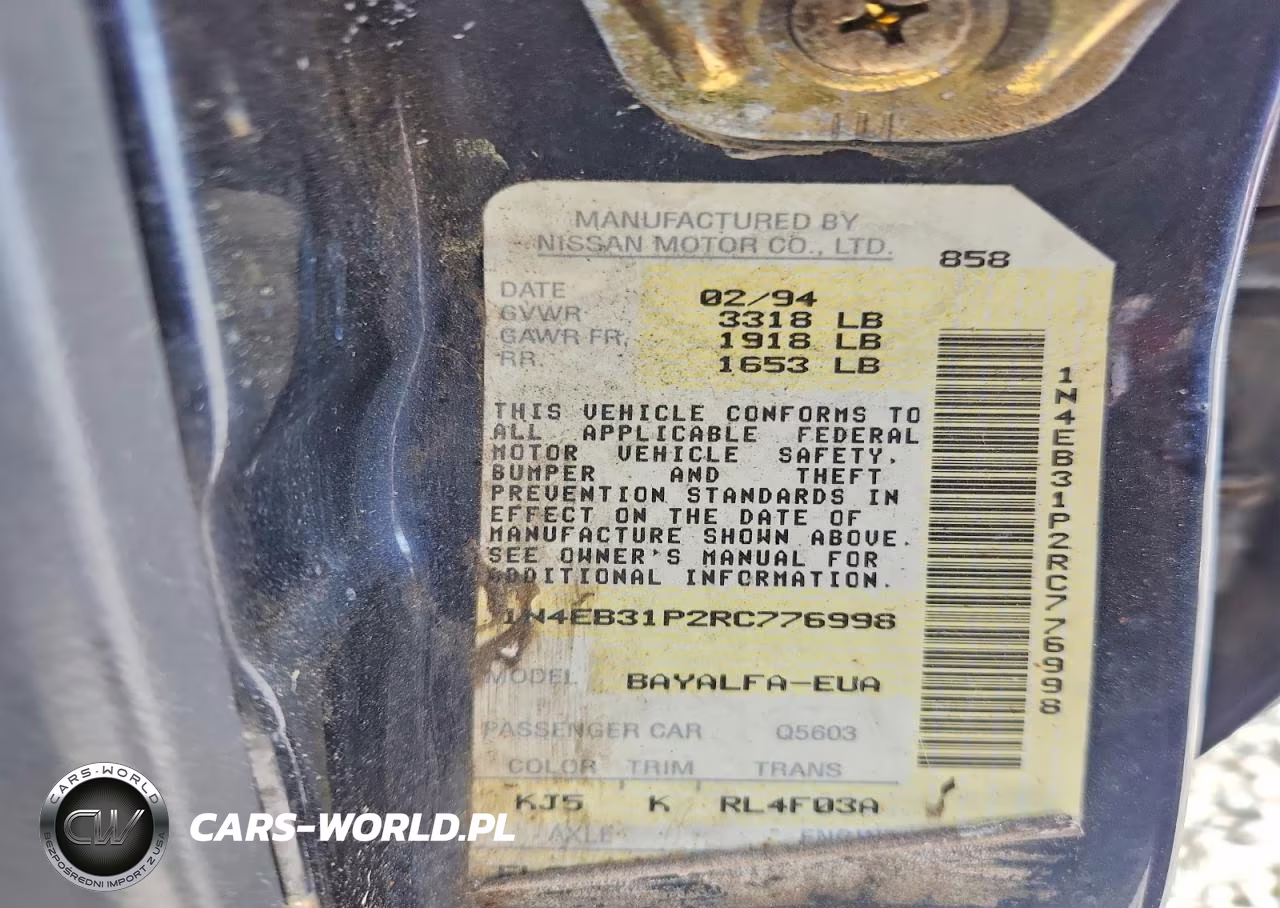 1994 Nissan Sentra E VIN:1N4EB31P2RC776998 - 13
