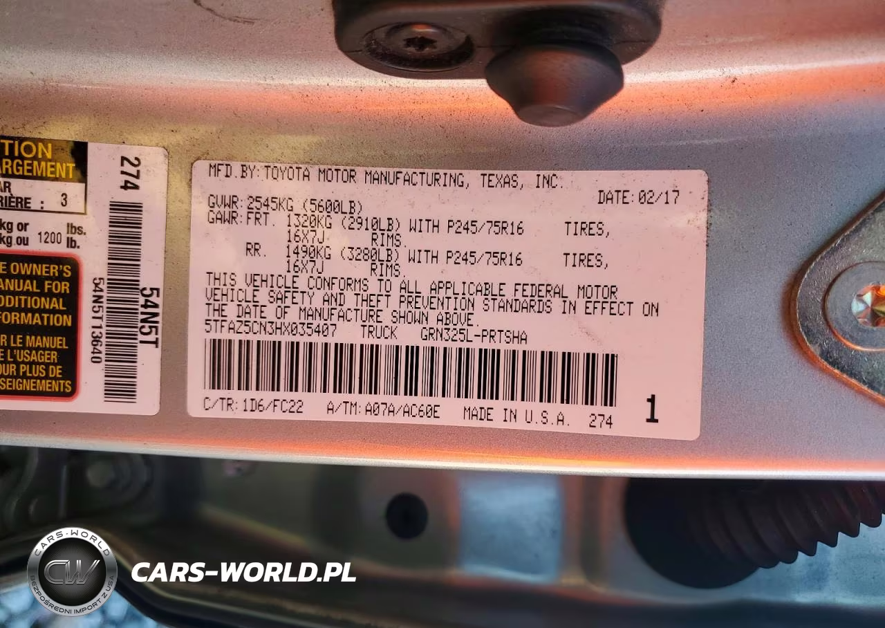 2017 Toyota Tacoma Sr5 V6 VIN:5TFAZ5CN3HX035407 - 13