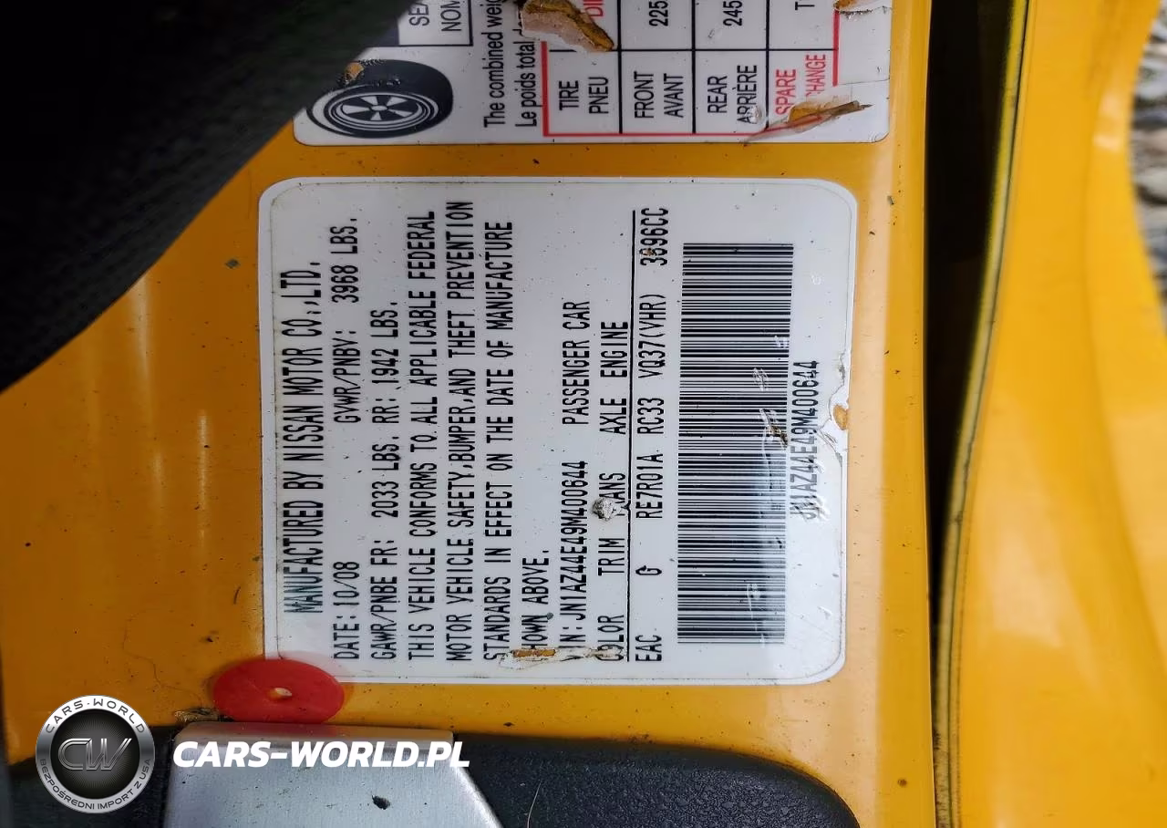 2009 Nissan 370Z Base VIN:JN1AZ44E49M400644 - 13