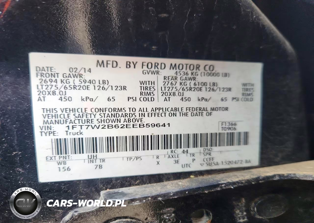 2014 Ford F250 Super Duty VIN:1FT7W2B62EEB59641 - 12