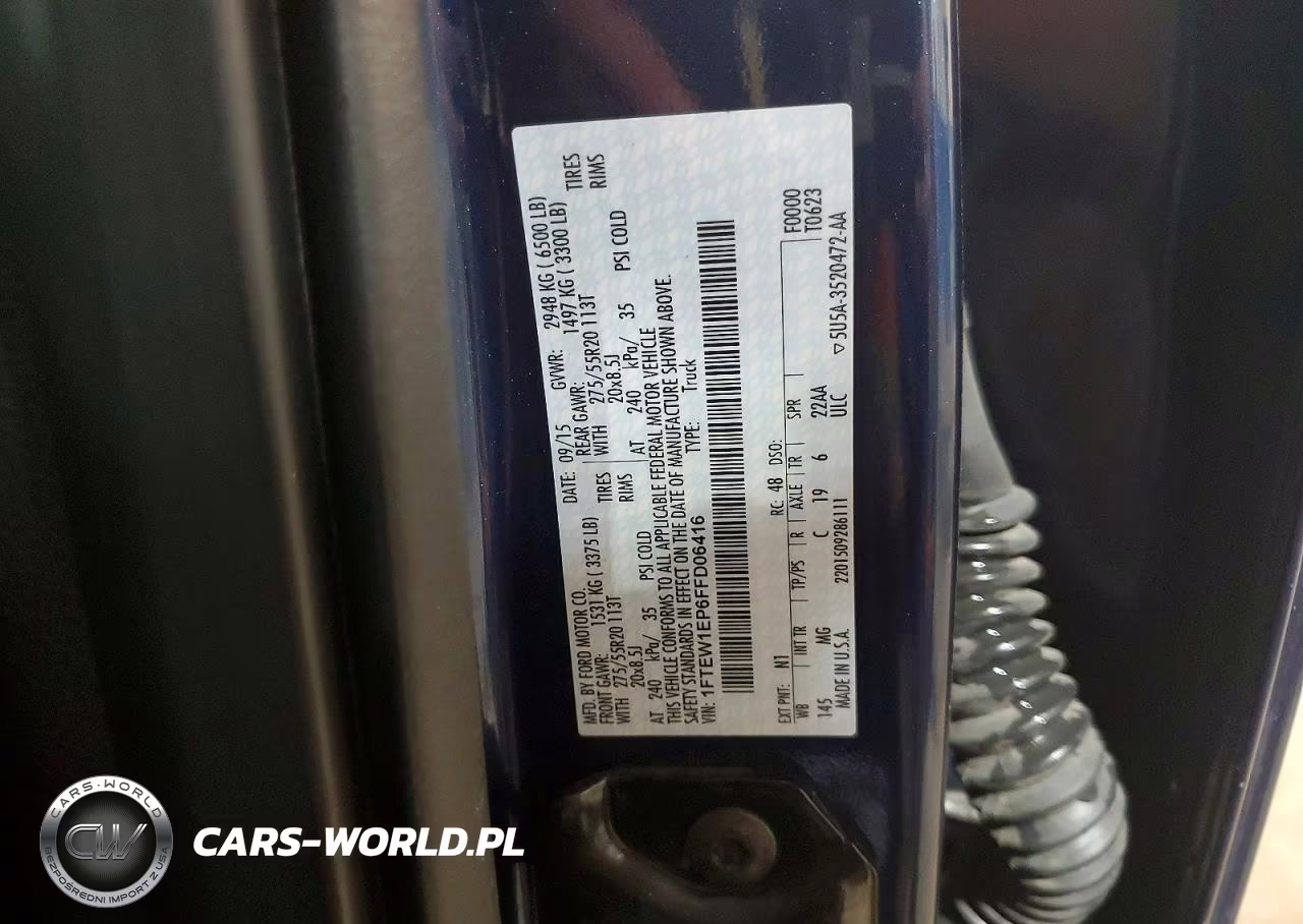 2015 Ford F150 Supercrew VIN:1FTEW1EP6FFD06416 - 12