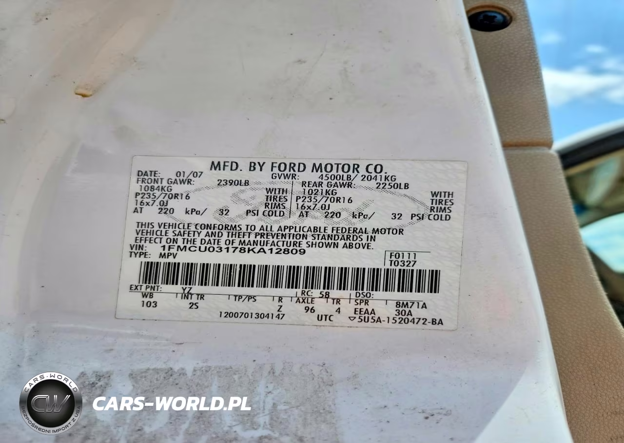 2008 Ford Escape Xlt VIN:1FMCU03178KA12809 - 13
