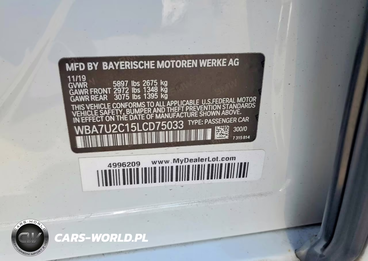 2020 BMW Alpina B7 VIN:WBA7U2C15LCD75033 - 13