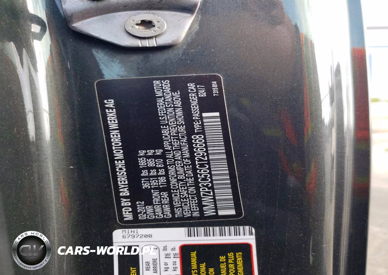 2012 Mini Cooper S VIN:WMWZP3C56CT296668 - 12