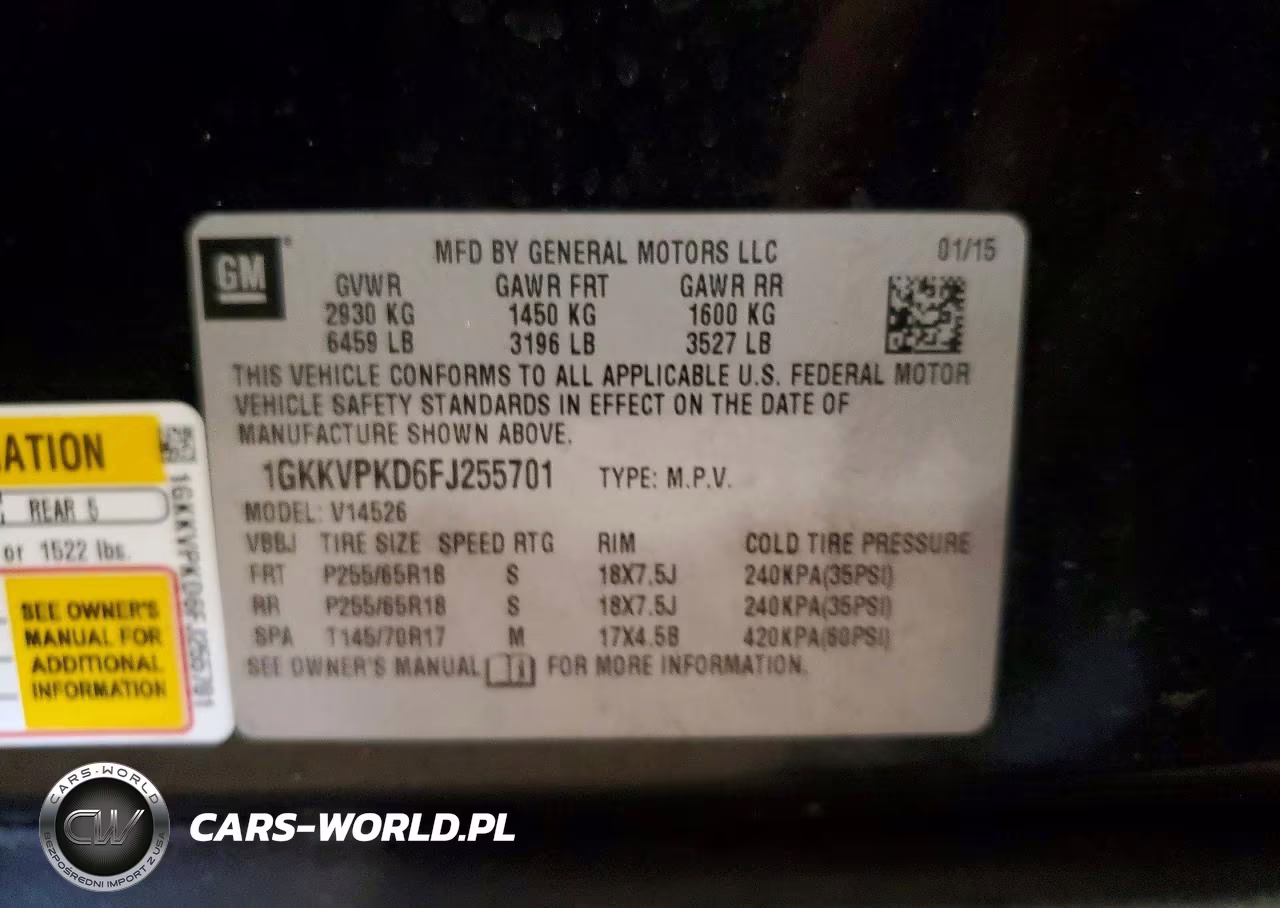 2015 GMC Acadia Sle VIN:1GKKVPKD6FJ255701 - 12