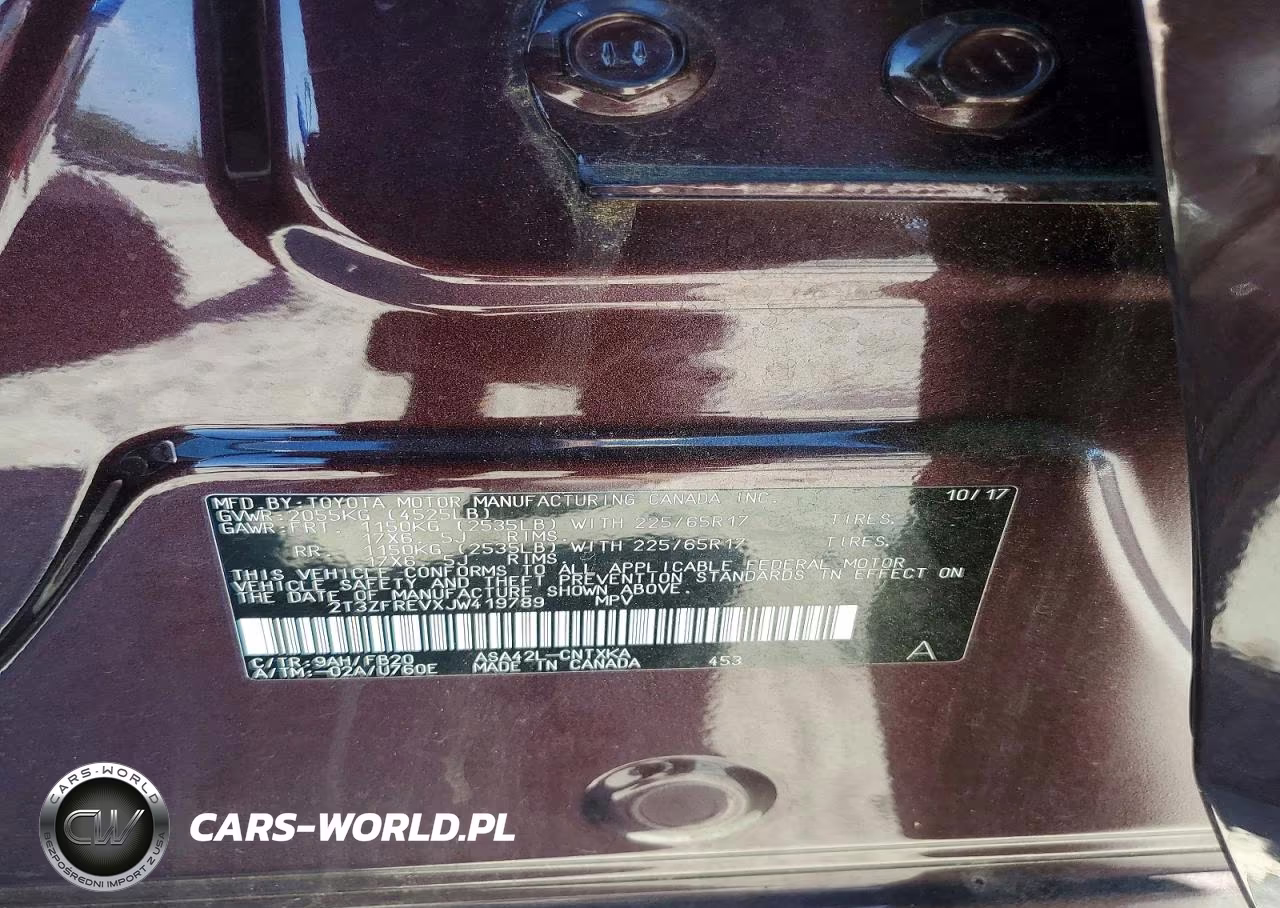 2018 Toyota Rav4 Le VIN:2T3ZFREVXJW419789 - 14