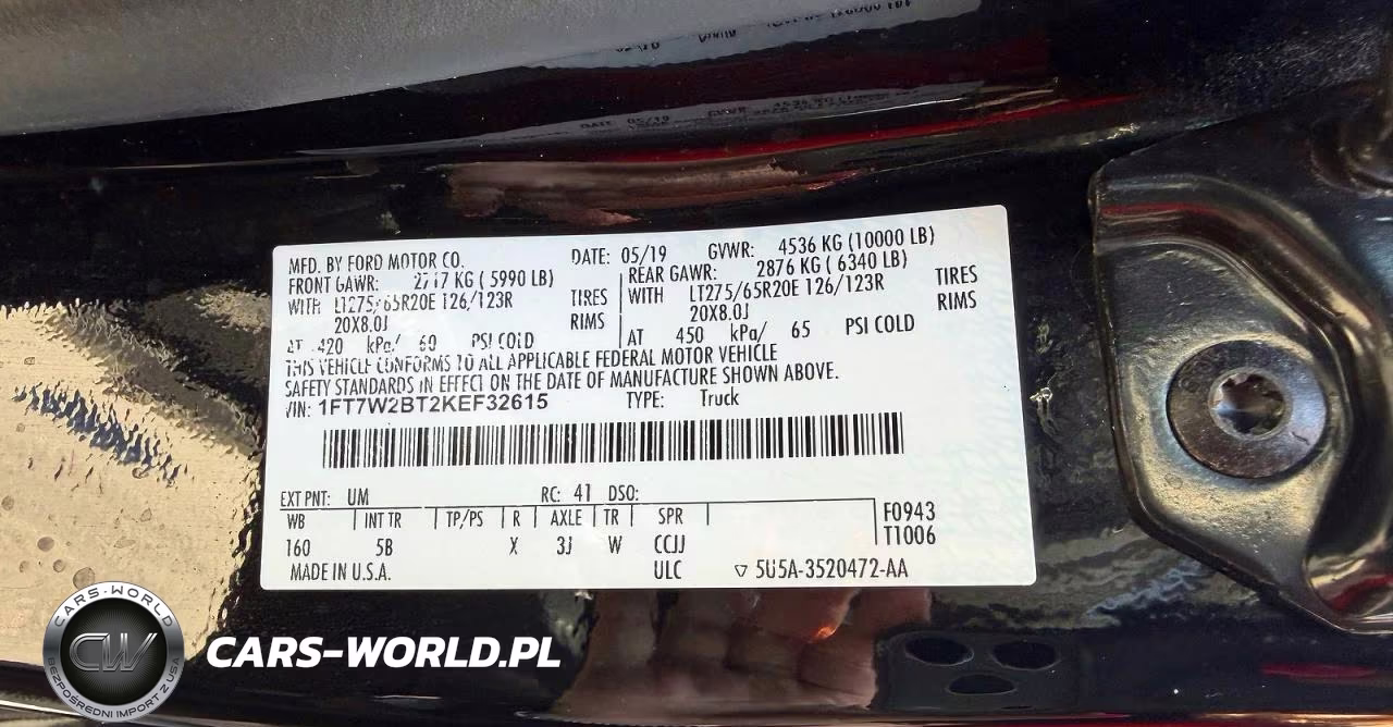 2019 Ford F250 Super Duty VIN:1FT7W2BT2KEF32615 - 10