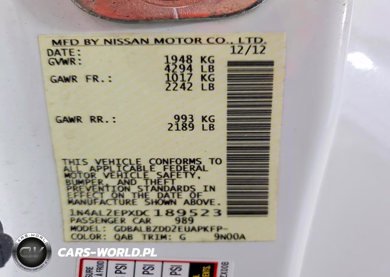 2013 Nissan Altima S VIN:1N4AL2EPXDC189523 - 12