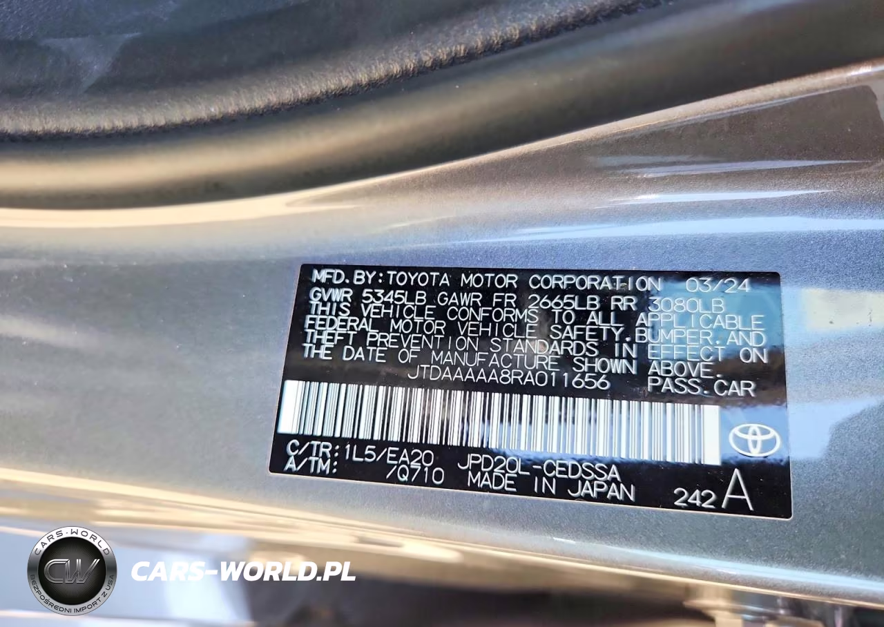 2024 Toyota Mirai Xle VIN:JTDAAAAA8RA011656 - 12