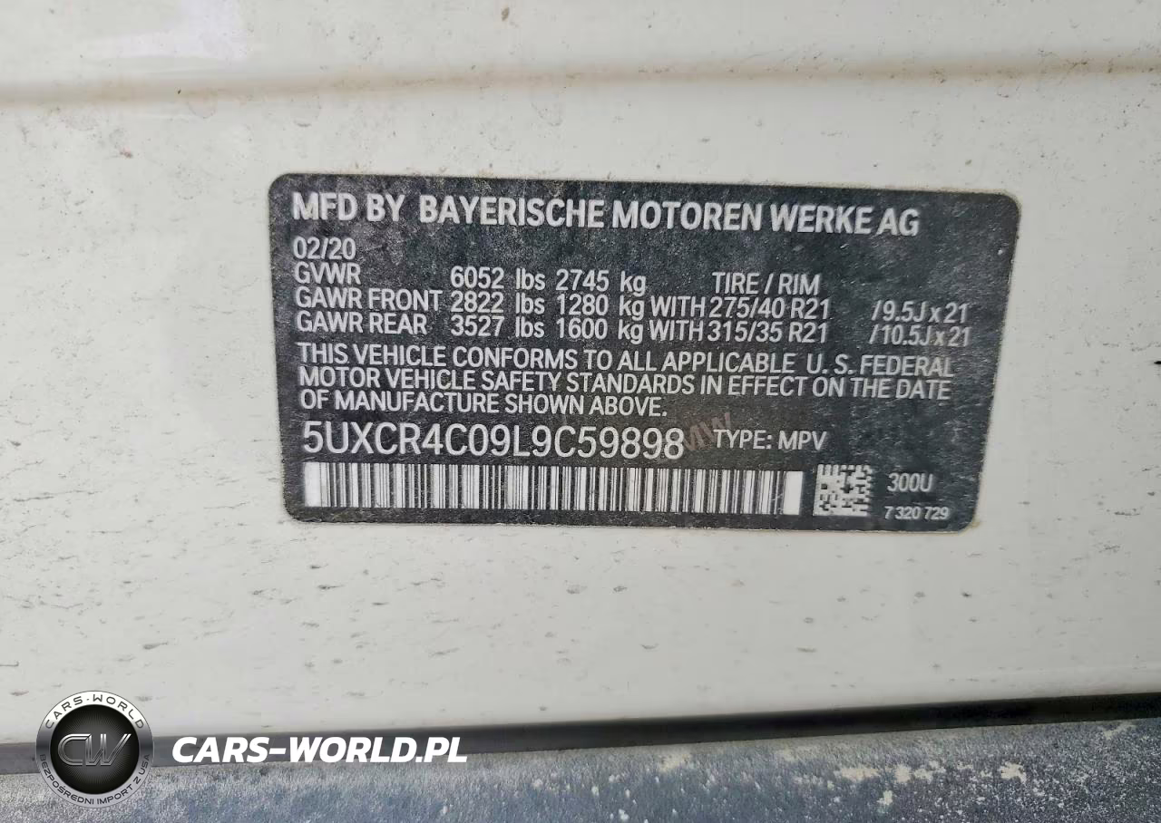 2020 BMW X5 Sdrive 40I VIN:5UXCR4C09L9C59898 - 13
