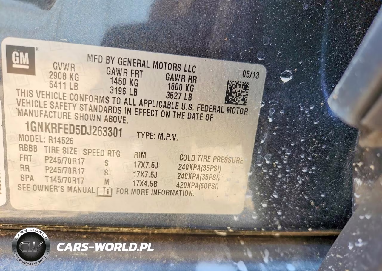 2013 CHEVROLET TRAVERSE LS VIN:1GNKRFED5DJ263301 - 12