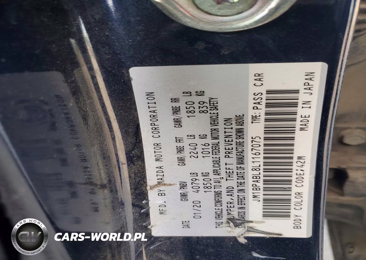 2020 Mazda 3 VIN:JM1BPABL8L1167075 - 12