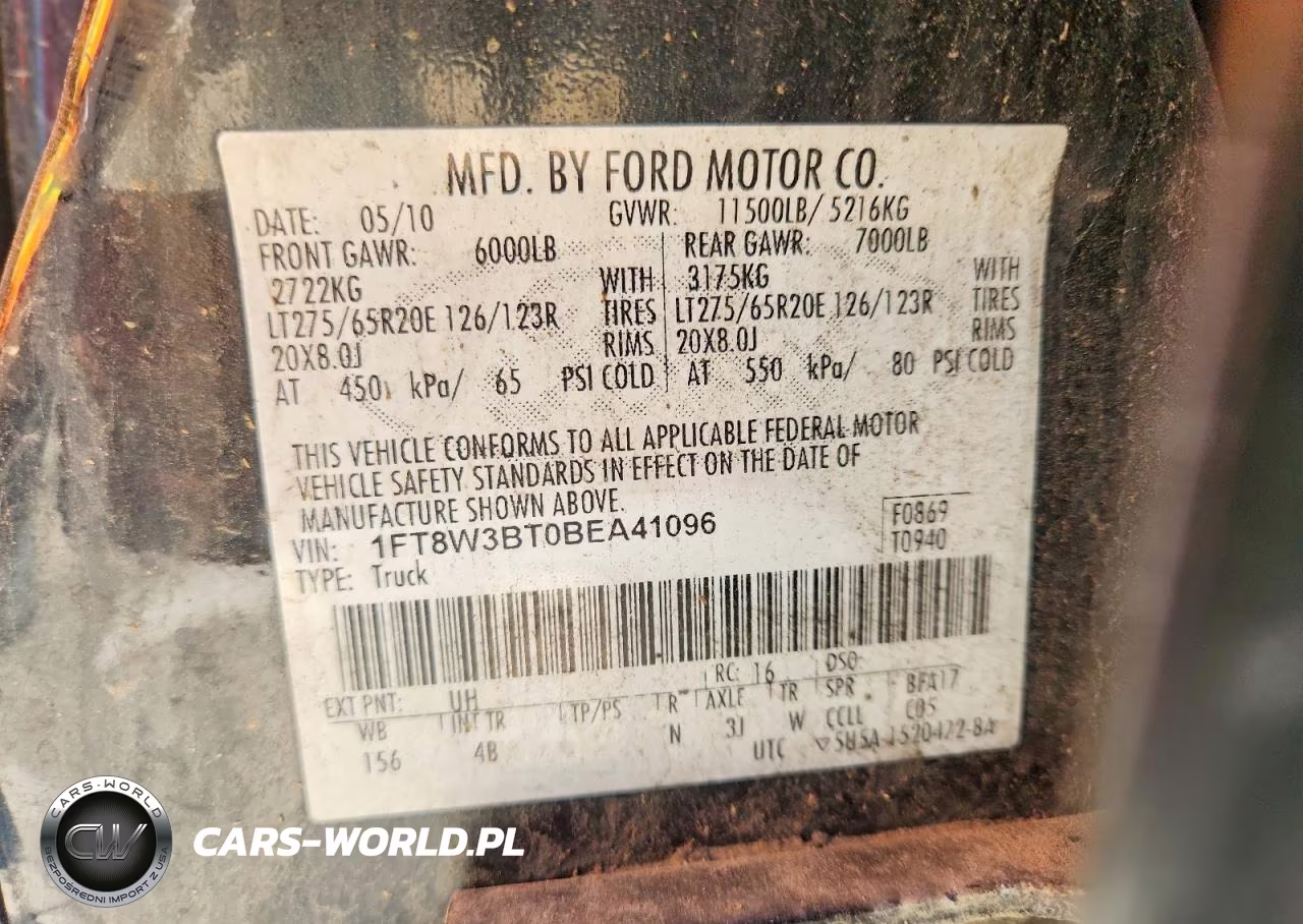2011 Ford F350 Super Duty VIN:1FT8W3BT0BEA41096 - 14
