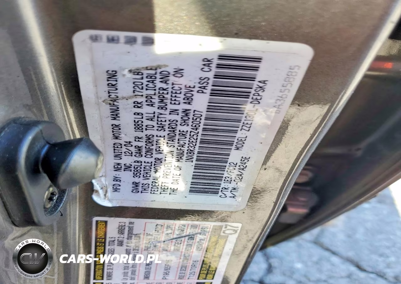 2005 Toyota Corolla S VIN:1NXBR32E25Z460507 - 12