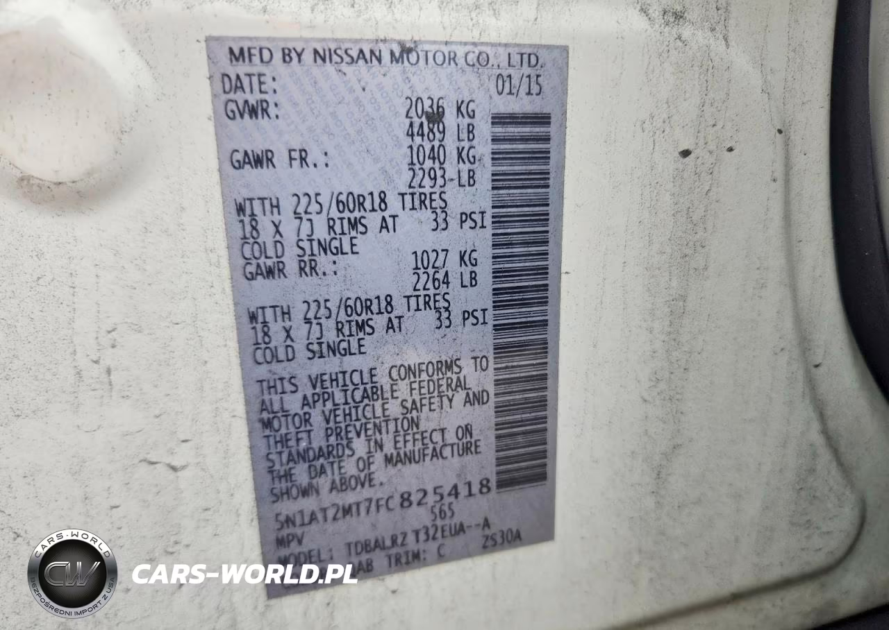 2015 Nissan Rogue Sl VIN:5N1AT2MT7FC825418 - 13