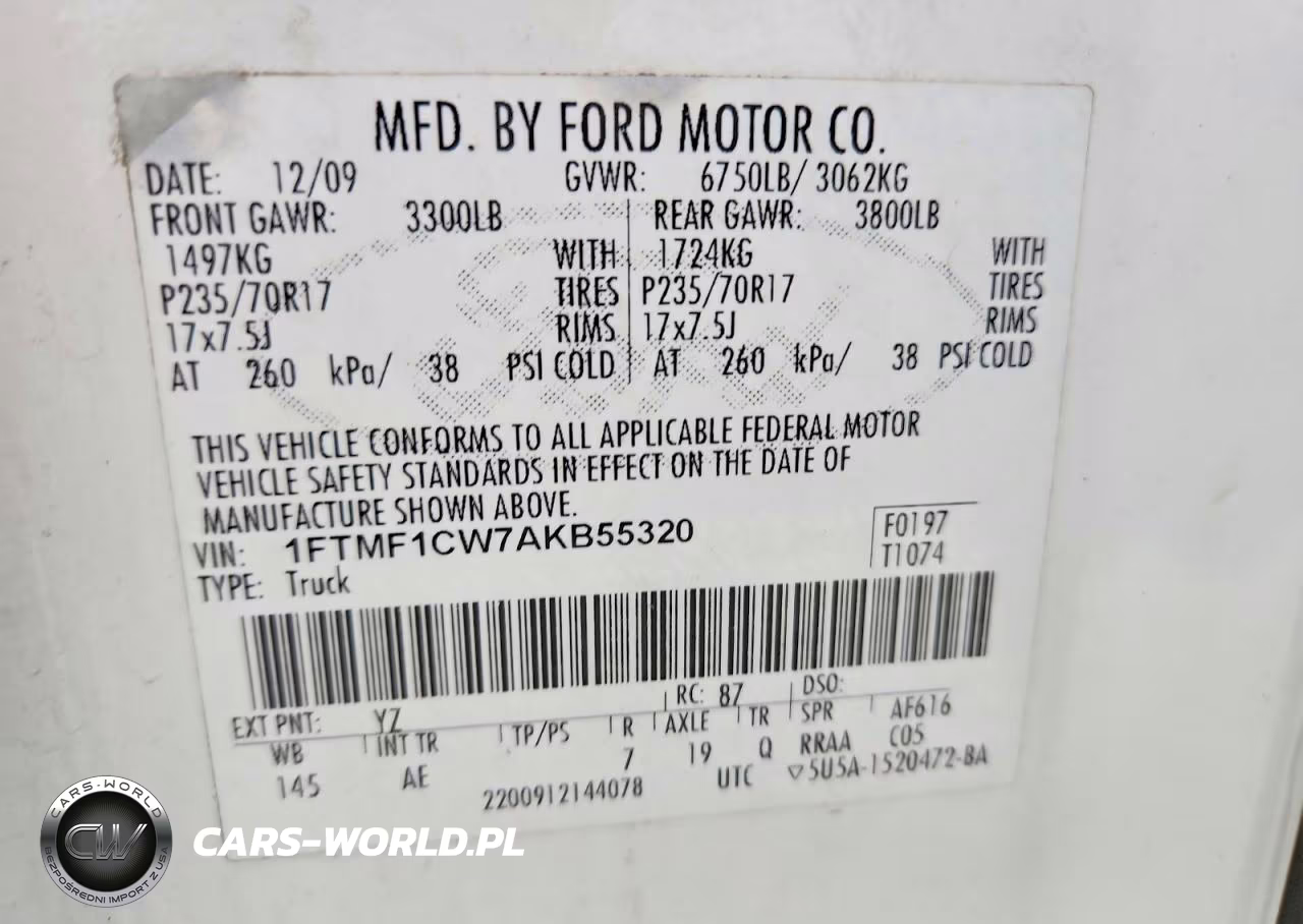 2010 Ford F150 VIN:1FTMF1CW7AKB55320 - 12