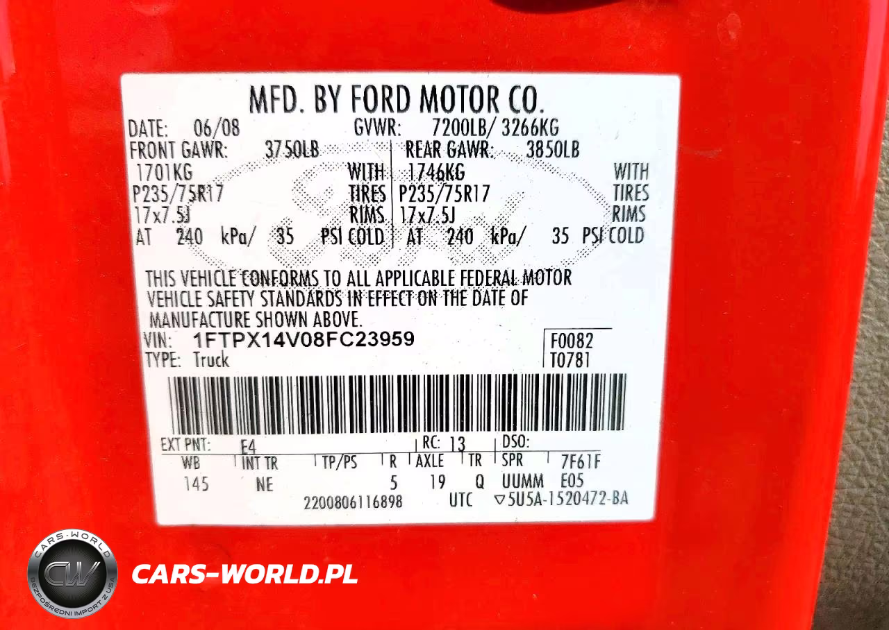 2008 Ford F150 VIN:1FTPX14V08FC23959 - 12
