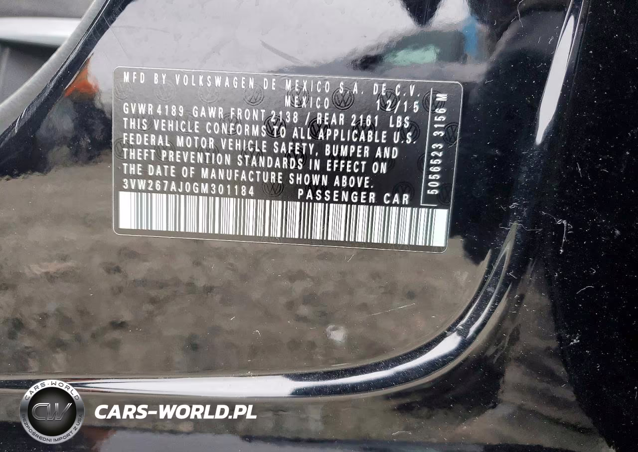 2016 Volkswagen Jetta S VIN:3VW267AJ0GM301184 - 12