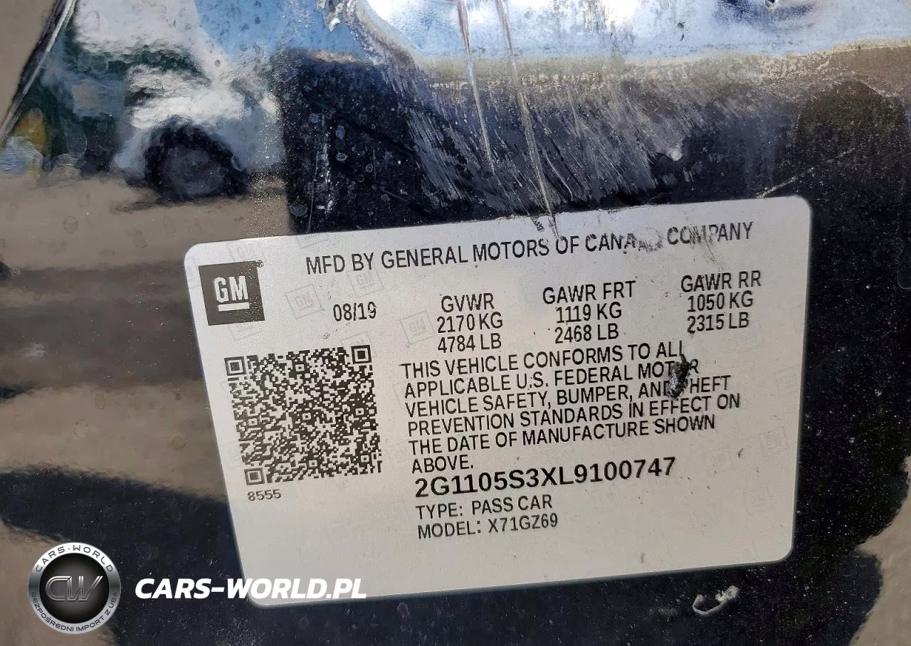 2020 Chevrolet Impala Premier VIN:2G1105S3XL9100747 - 13