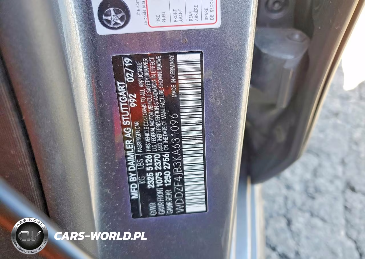2019 Mercedes-Benz E 300 VIN:WDDZF4JB3KA631096 - 12