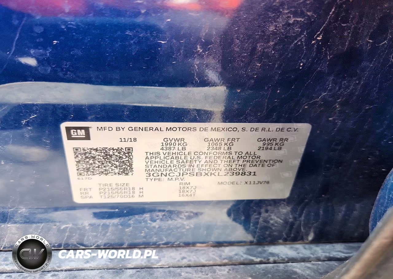 2019 Chevrolet Trax 1Lt VIN:3GNCJPSBXKL239831 - 13