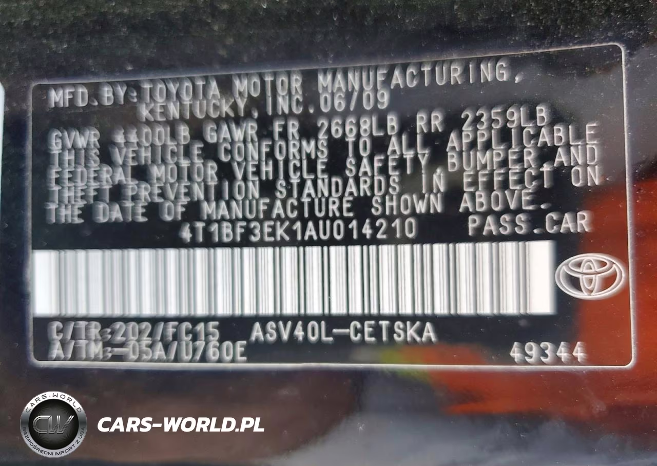 2010 Toyota Camry Se VIN:4T1BF3EK1AU014210 - 12