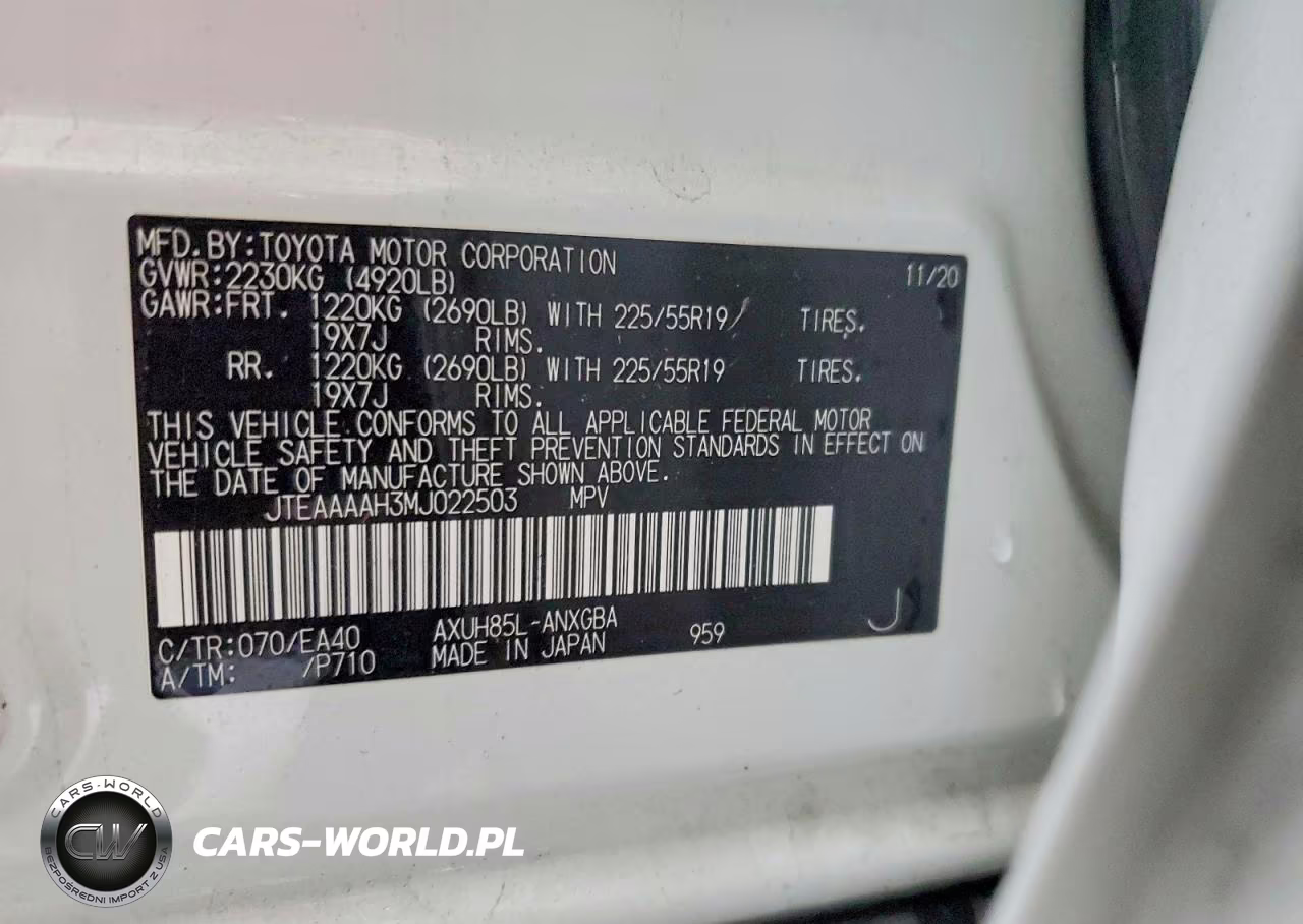 2021 Toyota Venza Xle VIN:JTEAAAAH3MJ022503 - 13
