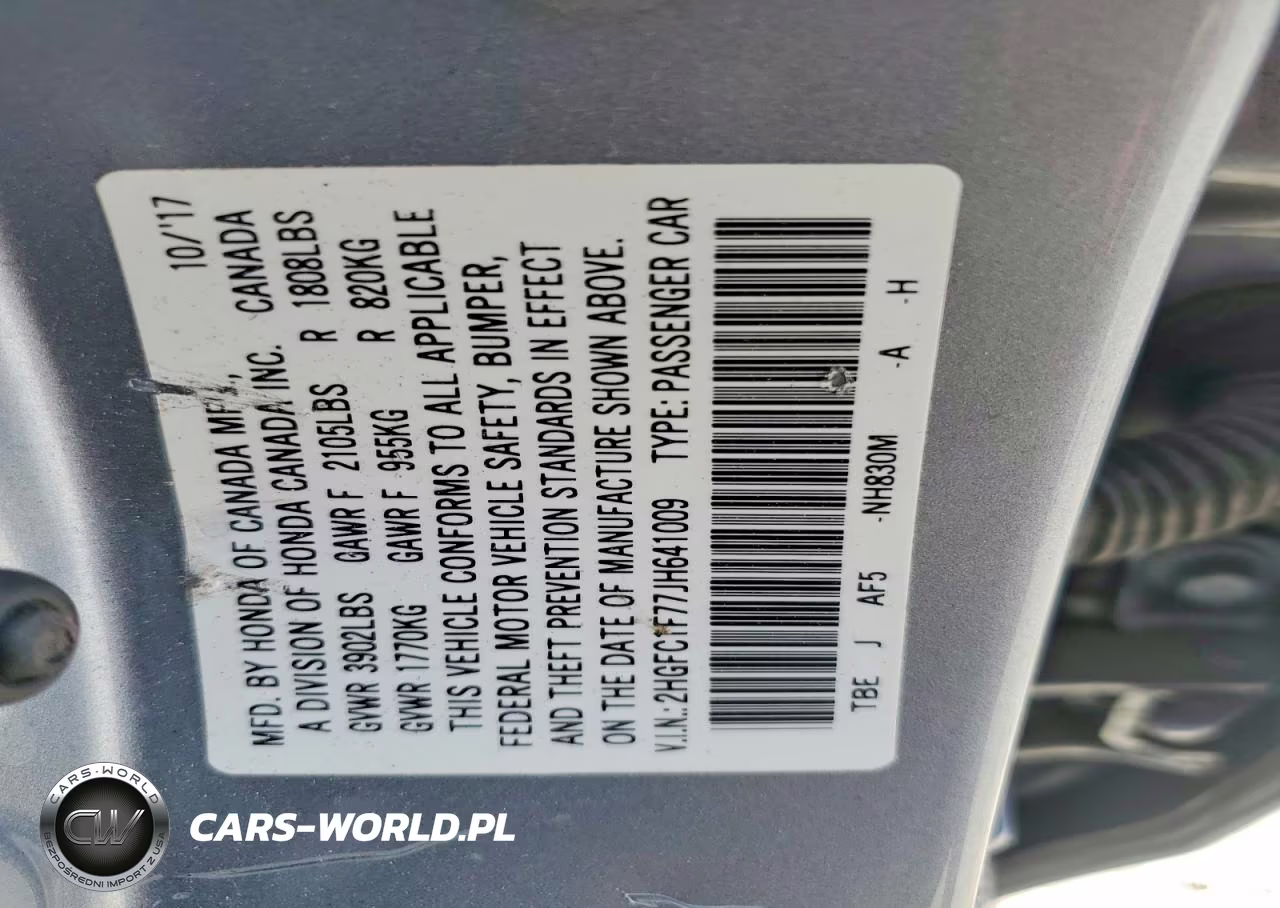 2018 Honda Civic Exl VIN:2HGFC1F77JH641009 - 12