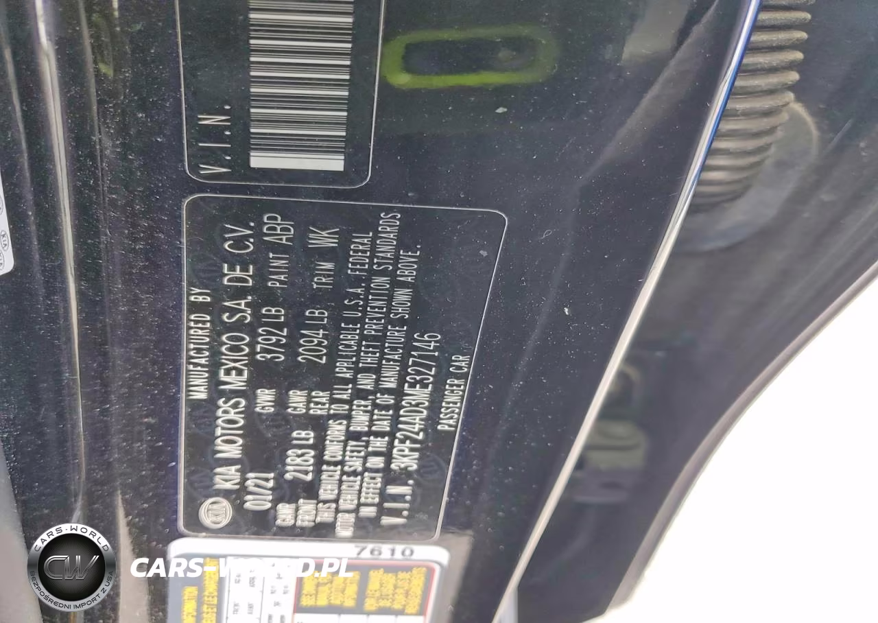 2021 Kia Forte Lxs VIN:3KPF24AD3ME327146 - 12