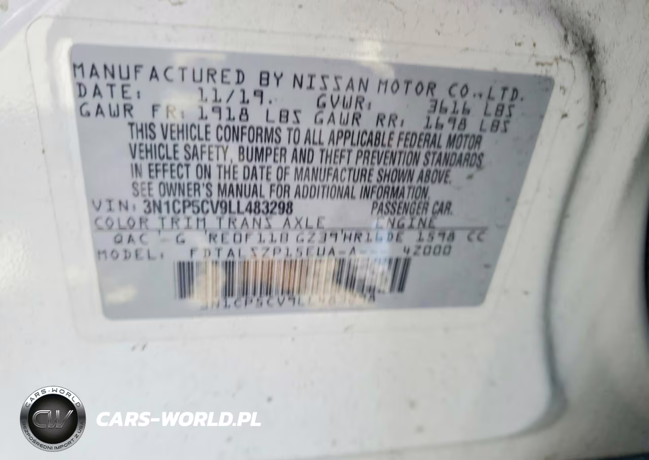 2020 Nissan Kicks Sv VIN:3N1CP5CV9LL483298 - 12