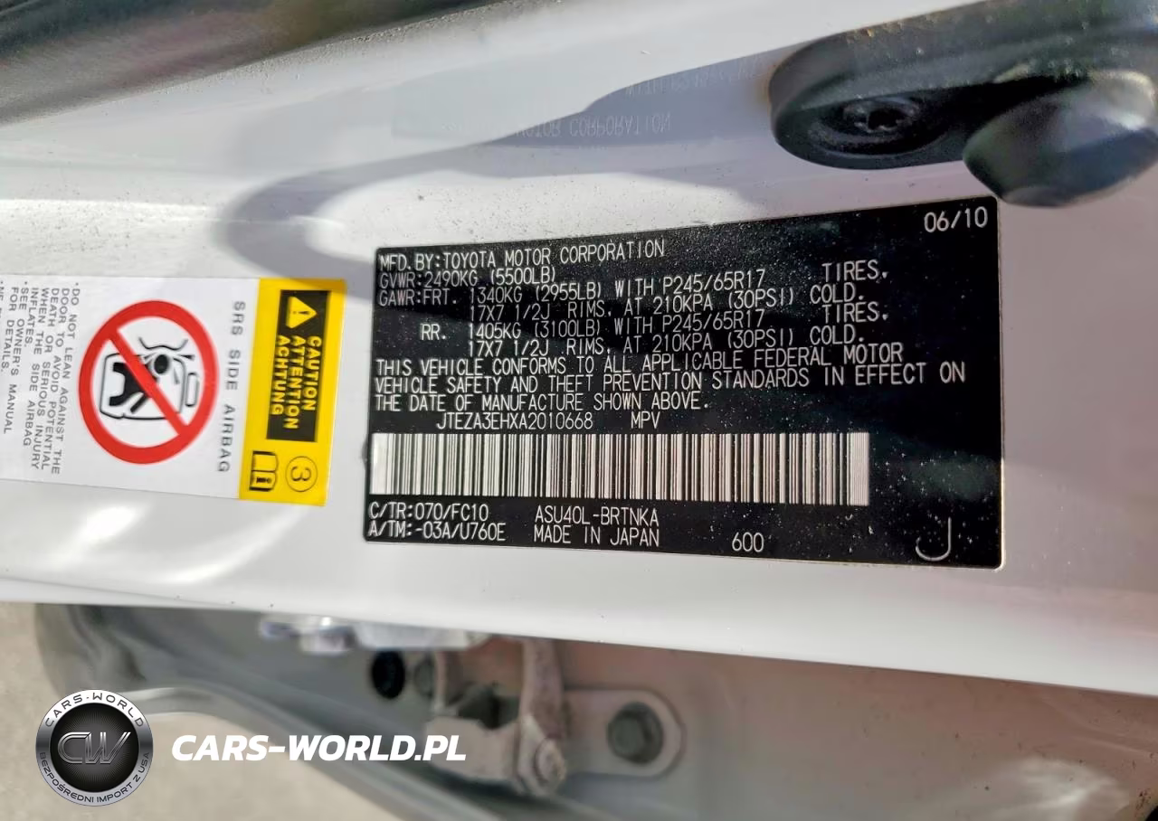 2010 Toyota Highlander Base VIN:JTEZA3EHXA2010668 - 13