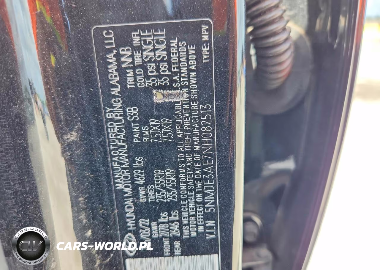 2022 Hyundai Tucson Limited VIN:5NMJE3AE7NH082513 - 13