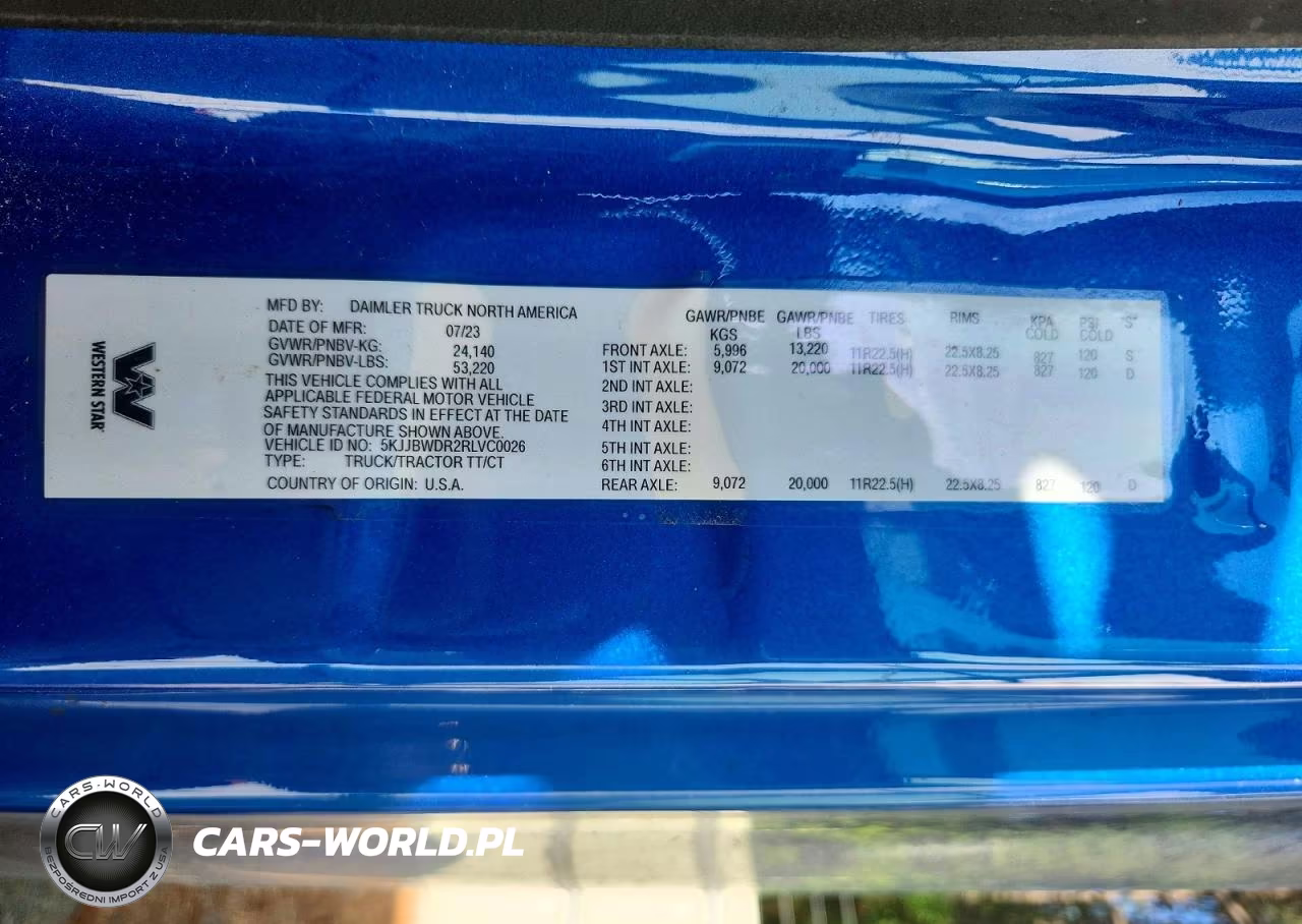 2024 Western Star 49X Chassis Semi Truck VIN:5KJJBWDR2RLVC0026 - 10