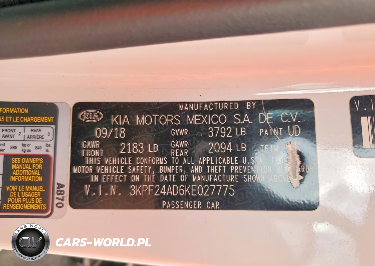2019 Kia Forte Lxs VIN:3KPF24AD6KE027775 - 12