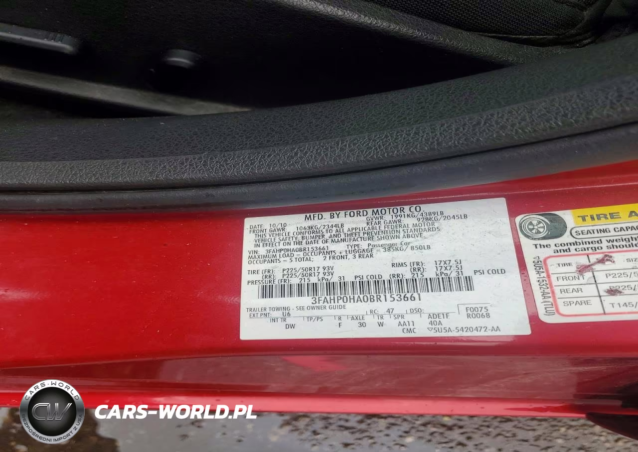 2011 Ford Fusion Se VIN:3FAHP0HA0BR153661 - 12