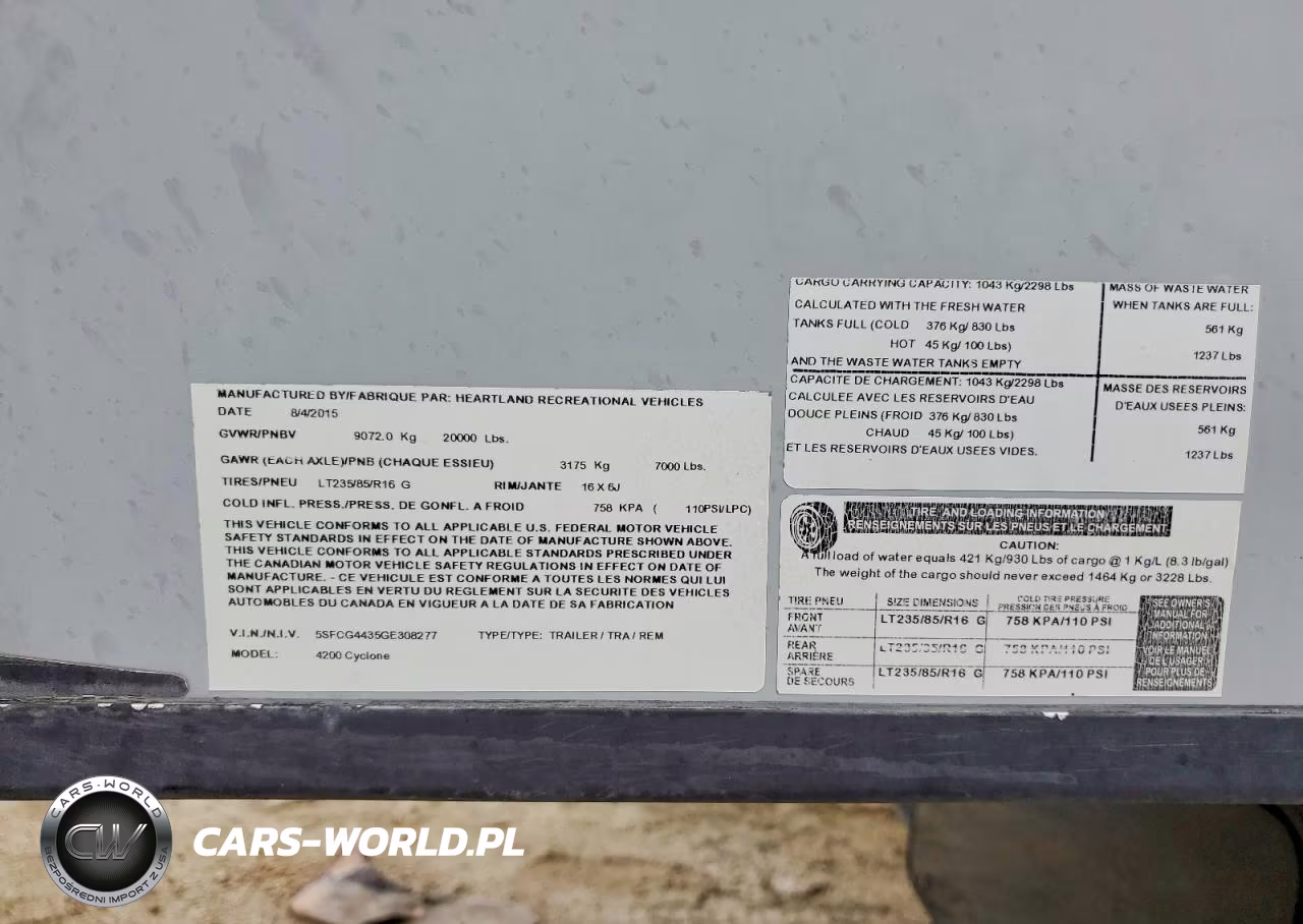 2016 Cyclone Recreational Vehicle (Rv) VIN:5SFCG4435GE308277 - 10