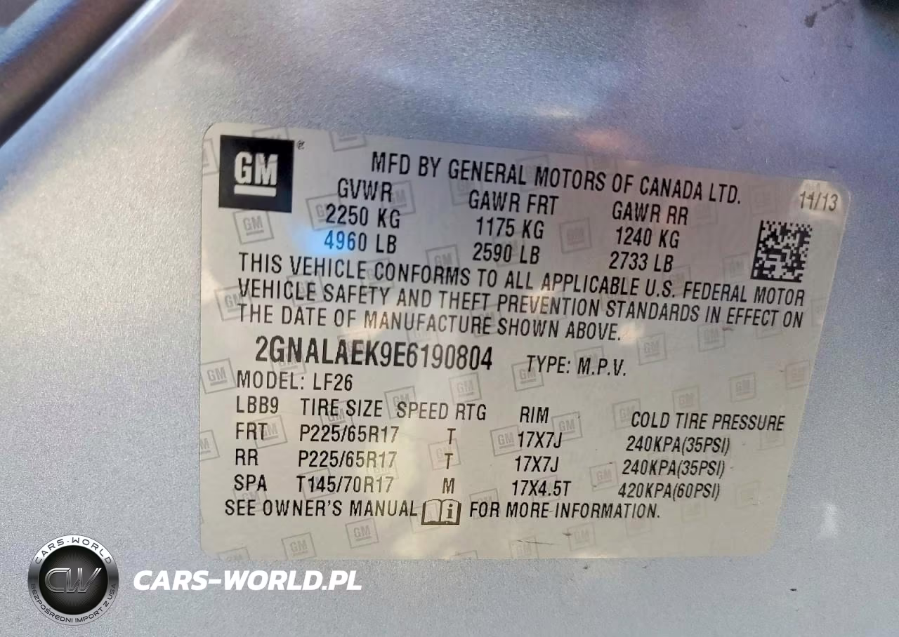 2014 Chevrolet Equinox Ls VIN:2GNALAEK9E6190804 - 13