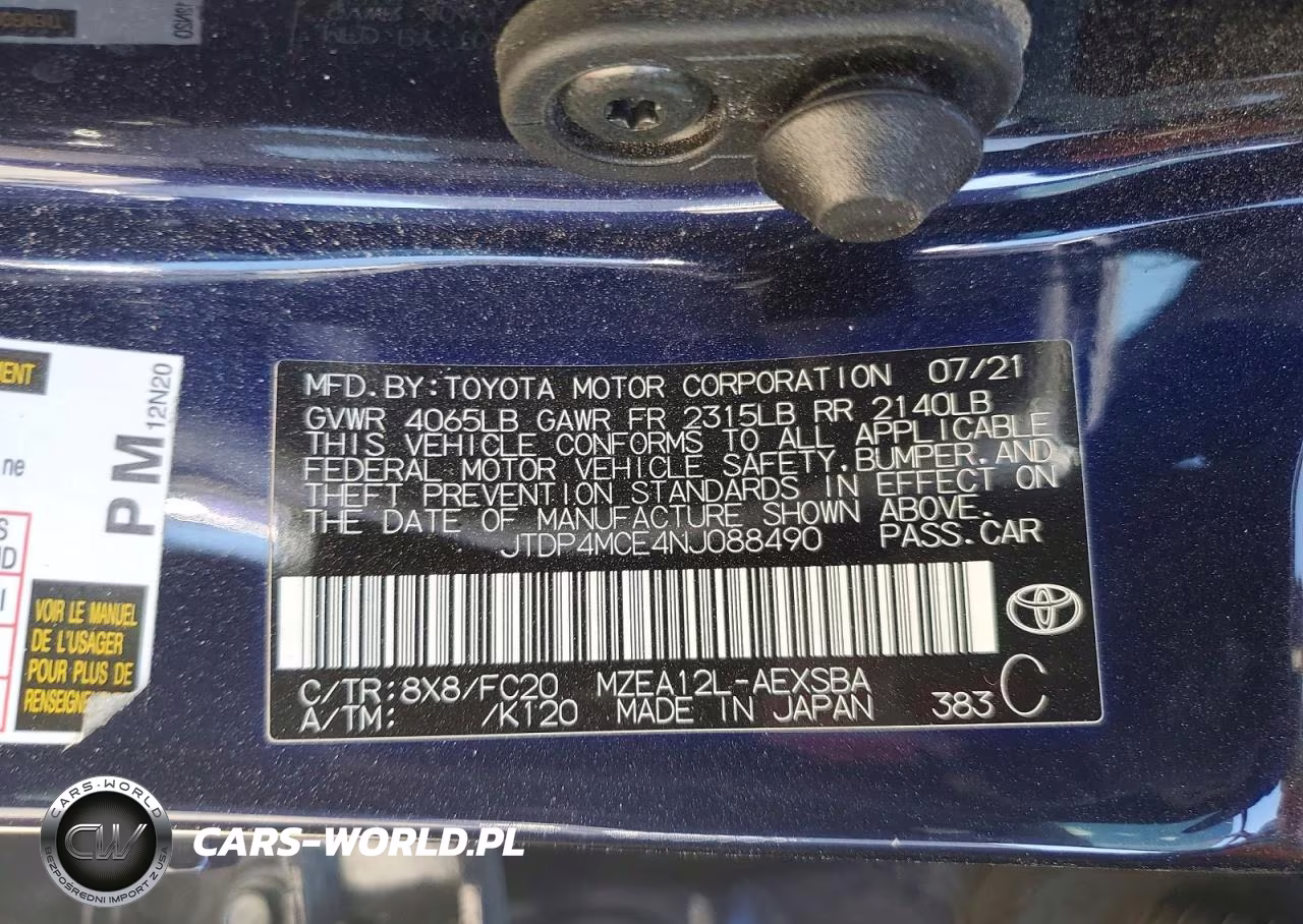 2022 Toyota Corolla Se VIN:JTDP4MCE4NJ088490 - 13
