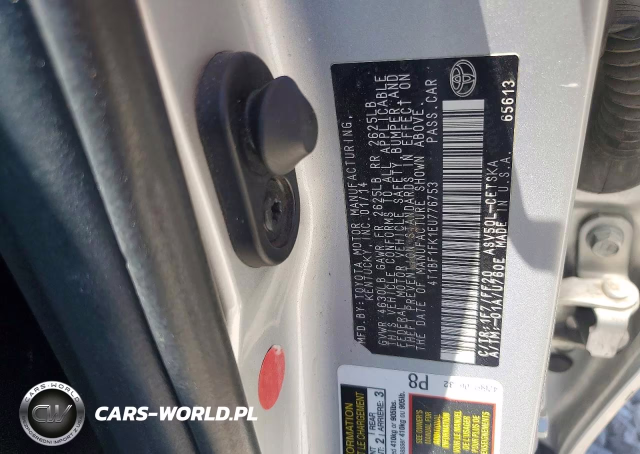 2014 Toyota Camry Se Sport VIN:4T1BF1FK1EU776753 - 12