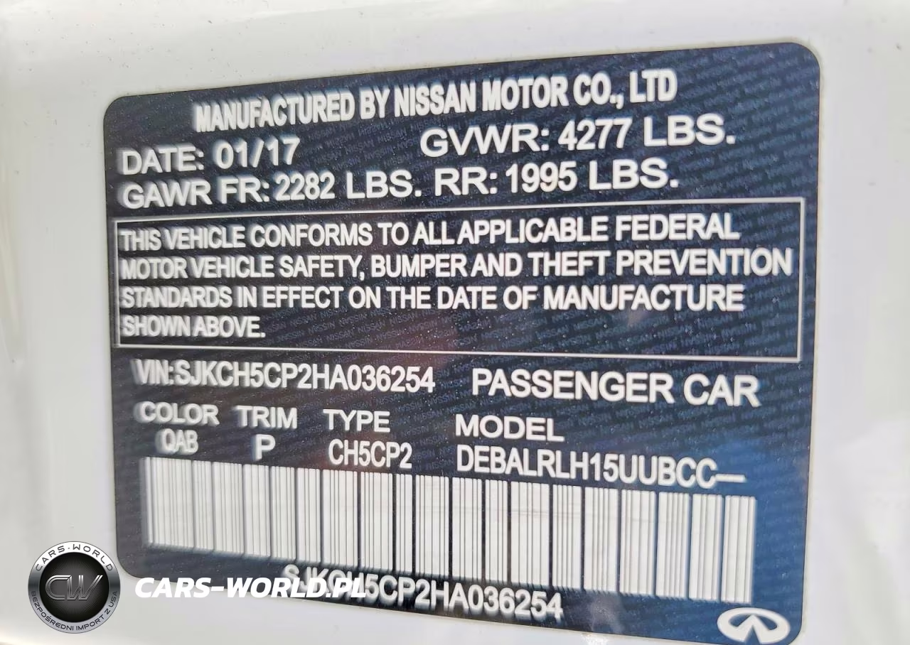 2017 Infiniti Qx30 Base VIN:SJKCH5CP2HA036254 - 12