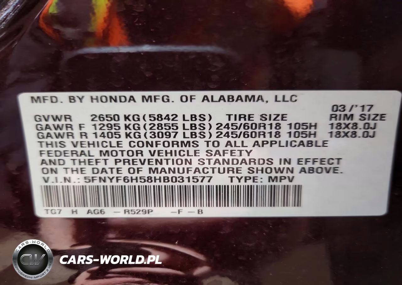 2017 Honda Pilot Exl VIN:5FNYF6H58HB031577 - 14