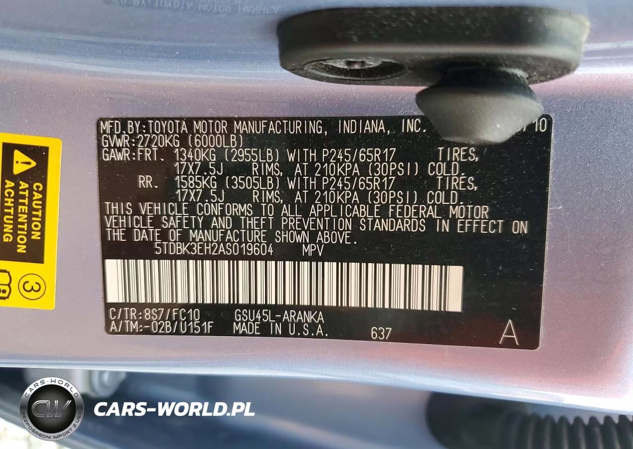2010 Toyota Highlander VIN:5TDBK3EH2AS019604 - 13